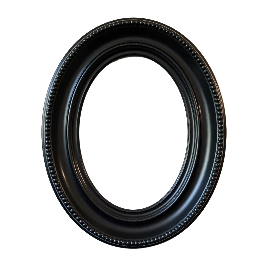 Elegant Black Oval Frame